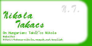 nikola takacs business card